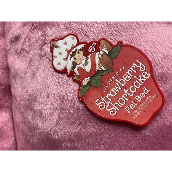Strawberry Shortcake Small Dog Cat Pet Bed 20 X 16 X 6 Inches Pink Nesting NEW - Picture 4 of 15